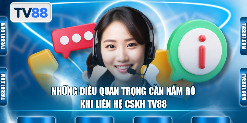 Những điều quan trọng cần nắm rõ khi liên hệ CSKH TV88